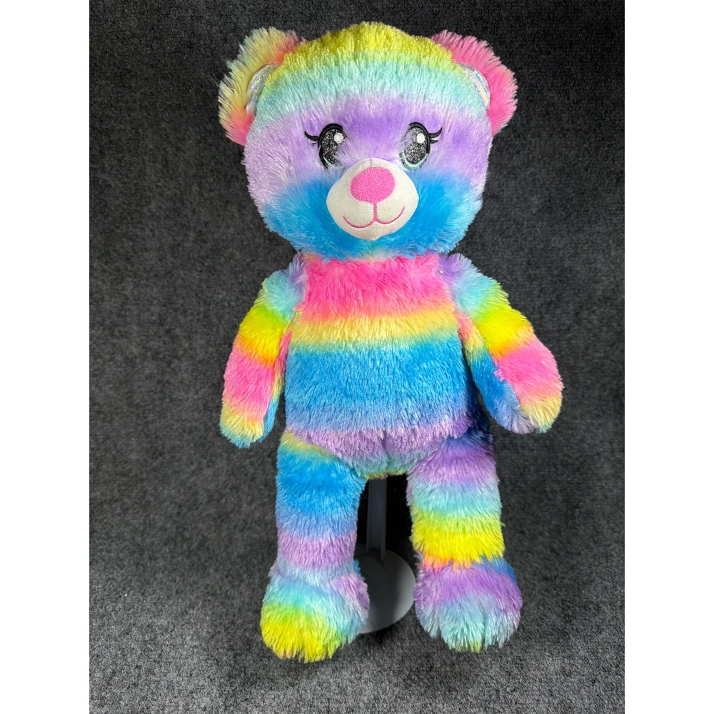 Build-A-Bear Workshop Rainbow Sparkle Striped Teddy Bearโ